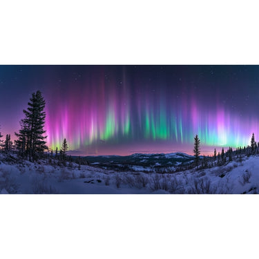 Northern Lights Landscape Canvas